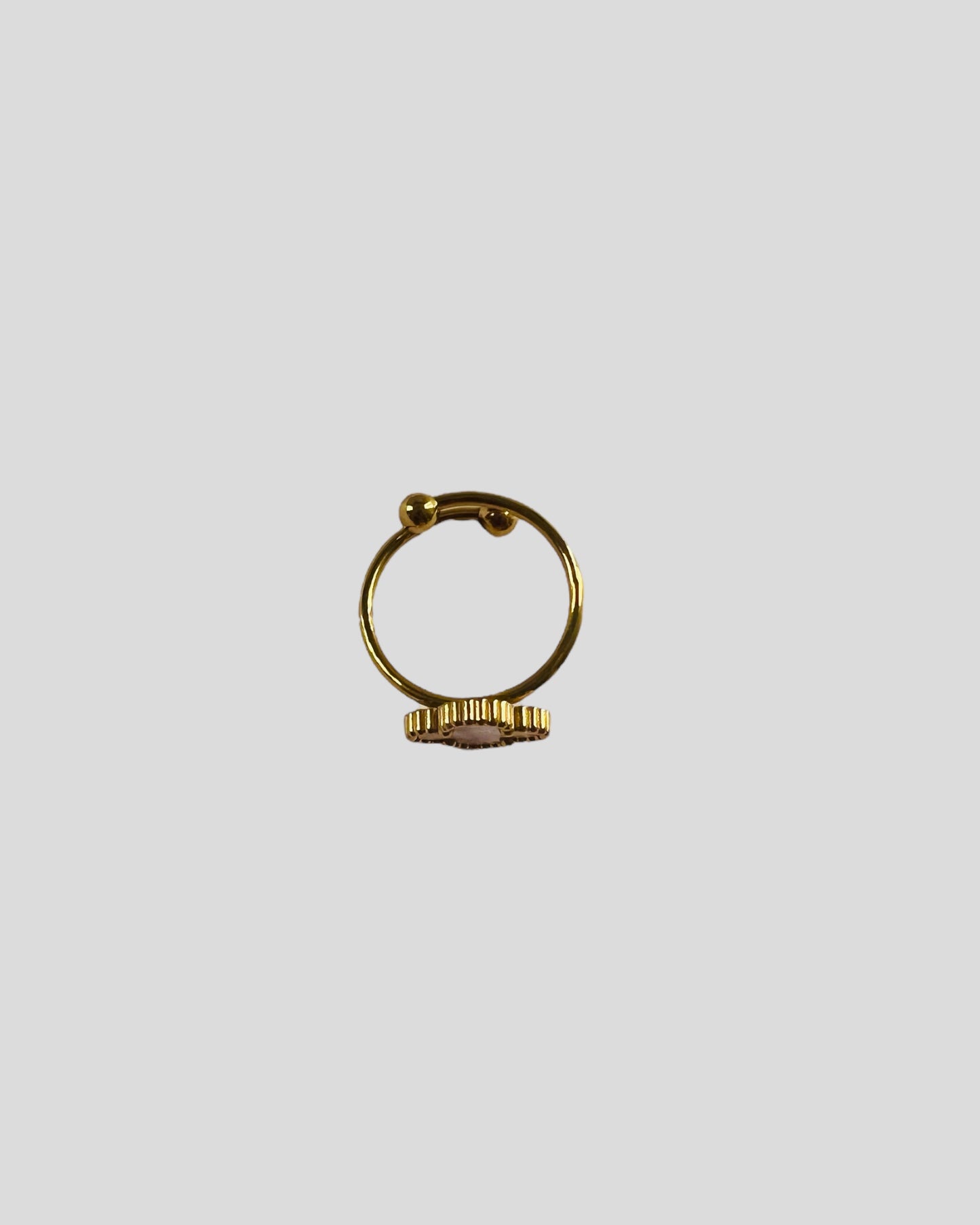 Fyrklöver unisize ring - vit