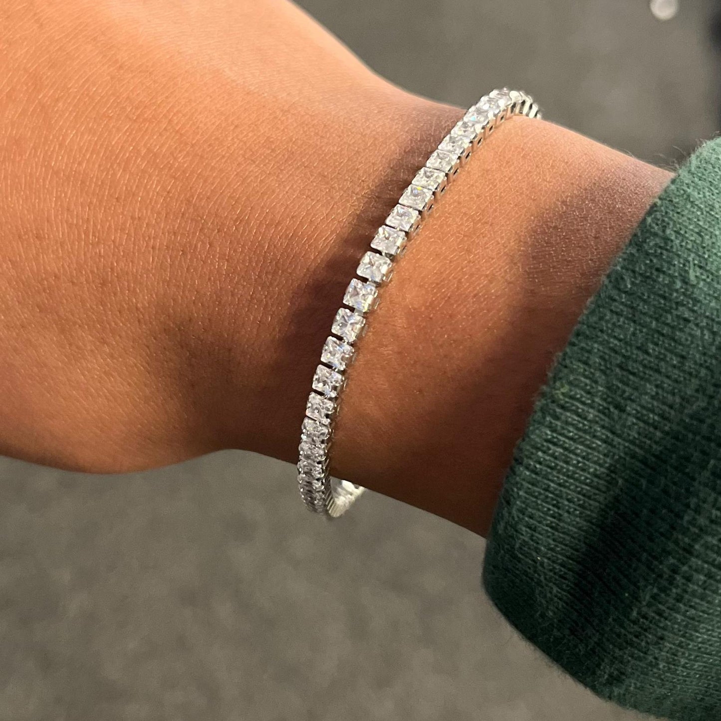 Tennis Armbånd - 3MM - Sølv Farve - 18 CM