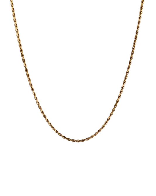 Rope Chain 3MM - 18K Guld Belagt