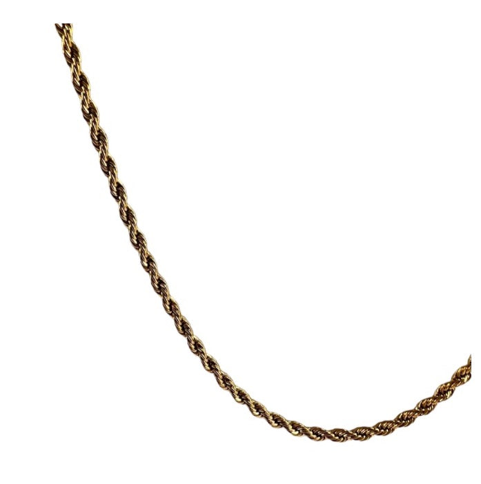 Rope Chain 3MM - 18K Guld Belagt