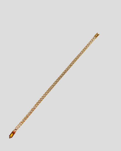 Tennis armbånd 3MM - 18 CM - 18K Guldbelagt