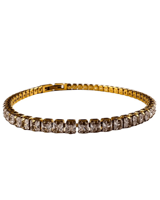 Tennis armbånd 3MM - 18 CM - 18K Guldbelagt